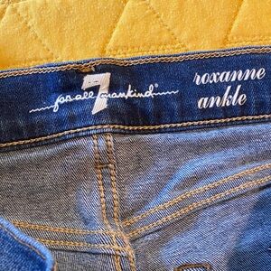 7 For All Mankind Women's Blue Ankle Jeans
